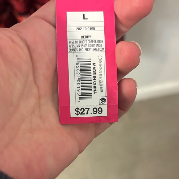 NWT- Patterned Cold-Shoulder Dress - Picture 2 of 4